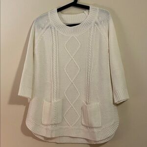 JohnPaulRichard Cream Cable Knit Sweater